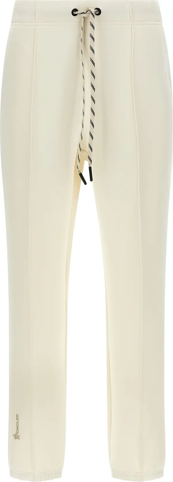 White Polyester Joggers (Workout Pants)