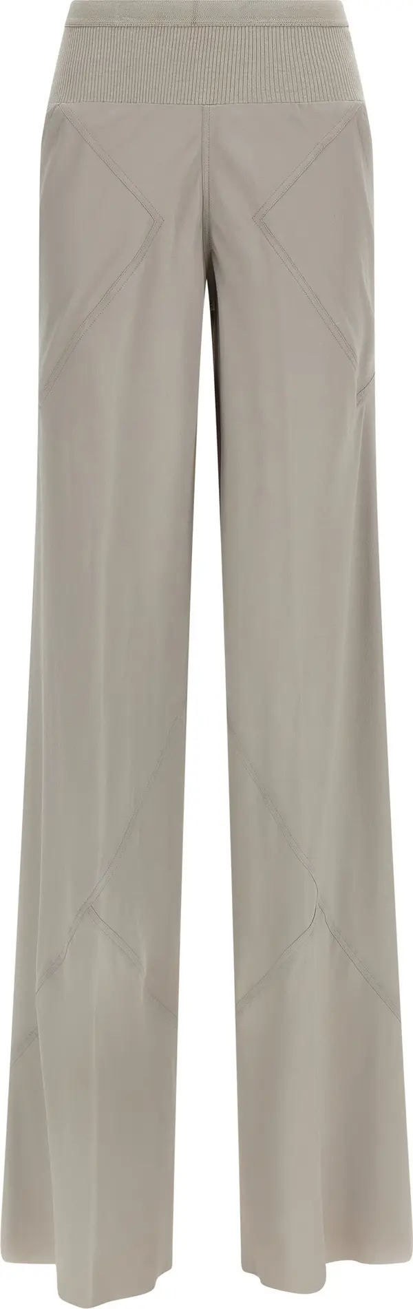 Gray Acetate Flared Pants