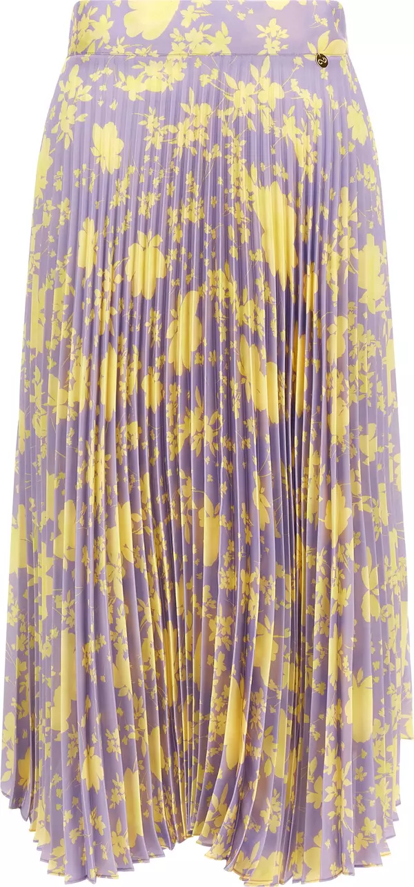 Purple Recycled Polyester Midi Skirt