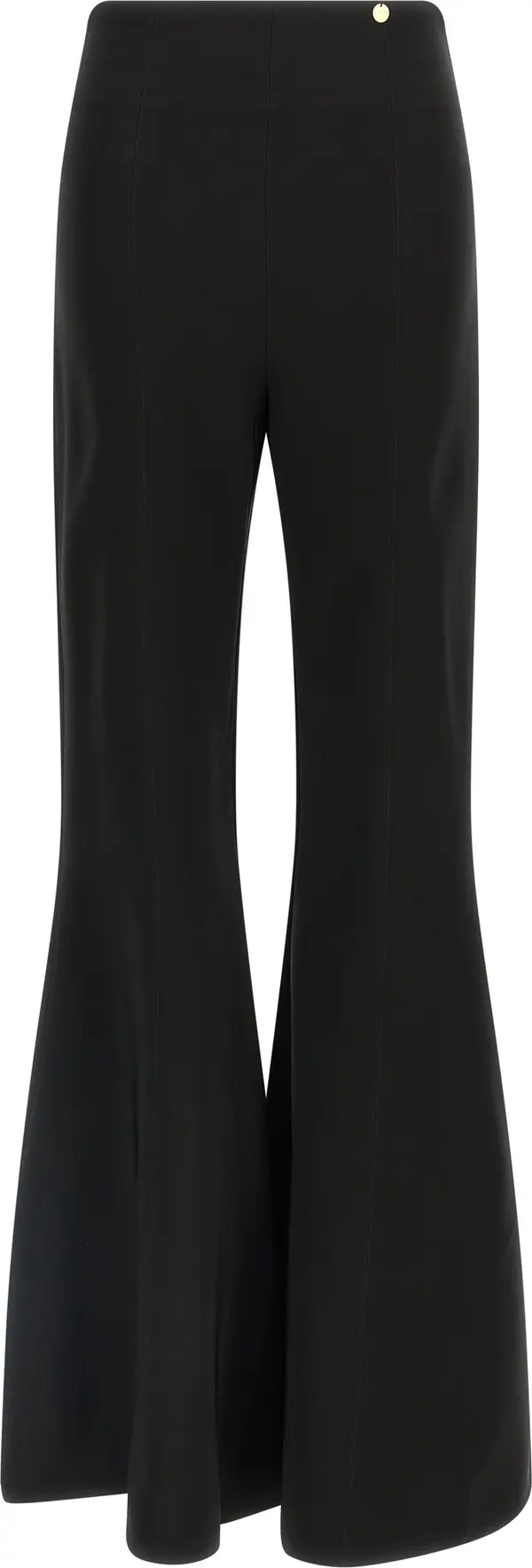 Black Triacetate Flared Pants