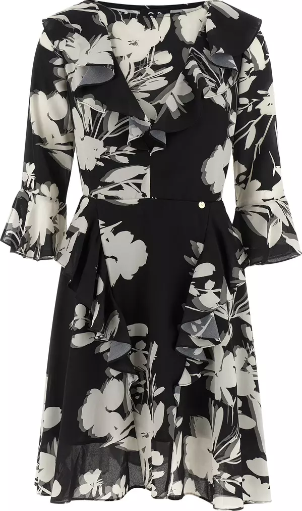 Bicolor Recycled Polyester Midi Dress