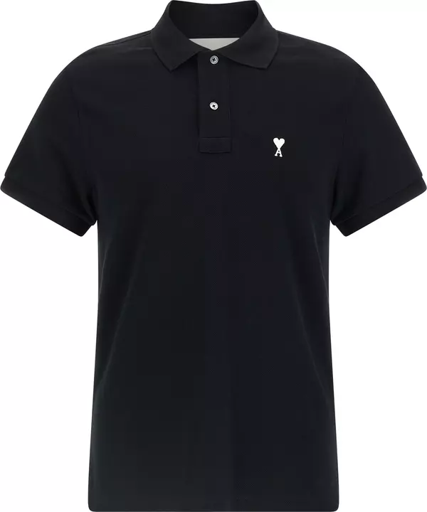 Black Cotton Polo Shirt