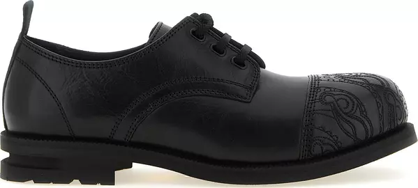 Black Calfskin Oxfords And Derbies