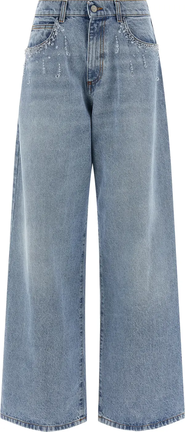 Blue Cotton Jeans Denim