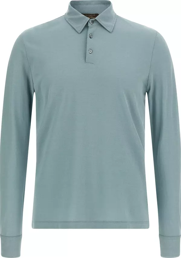 Blue Cotton Polo Shirt