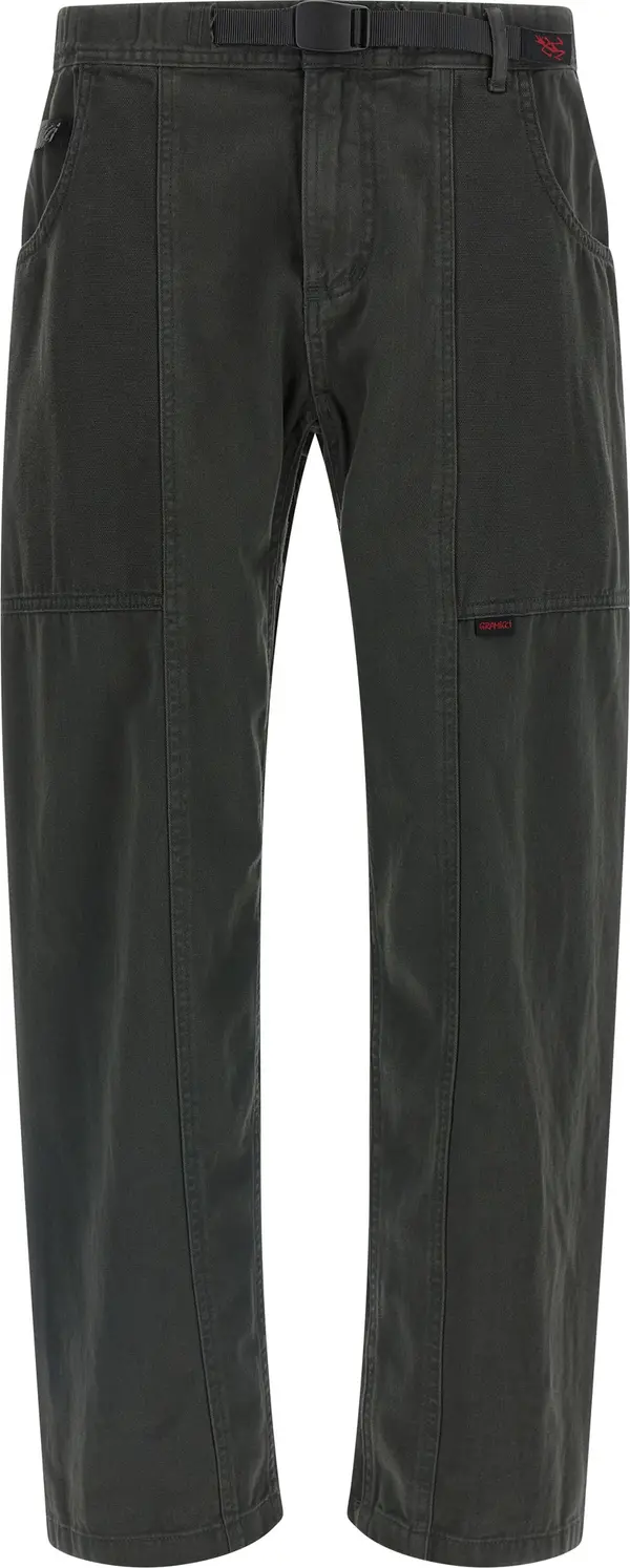 Gray Cotton Cargo Pants