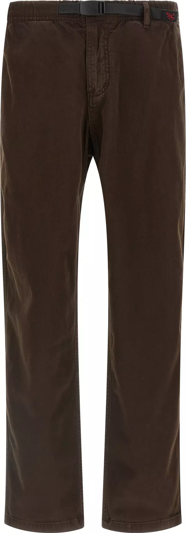 Brown Cotton Casual Pants