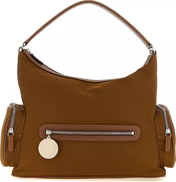 Brown Polyamide Shoulder Bag