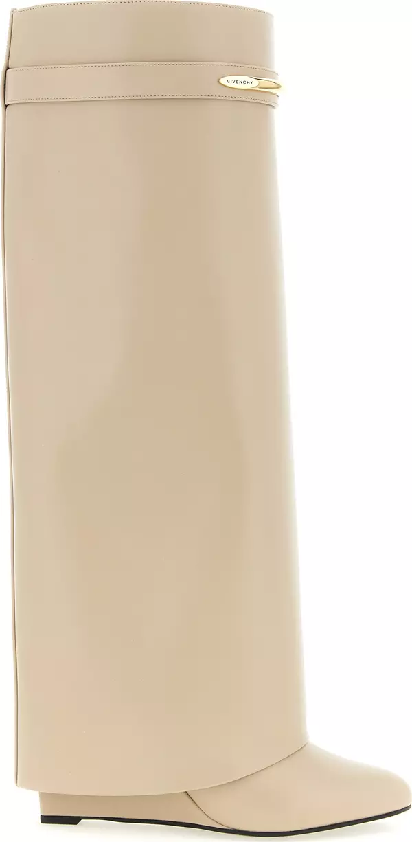 Beige Calfskin Over The Knee