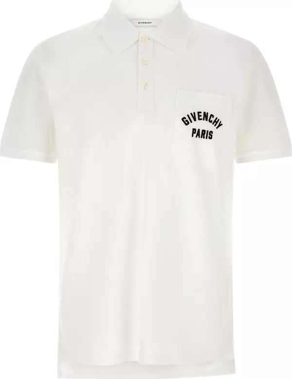 White Cotton Polo Shirt