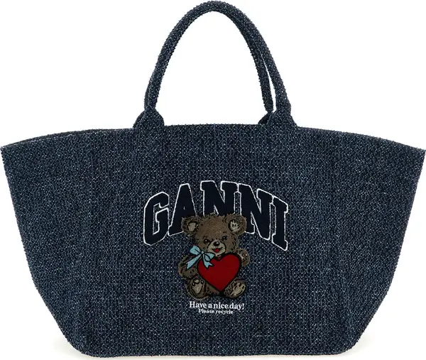 Blue Organic Cotton Tote Bag