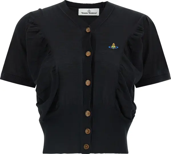 Black Wool Cardigan