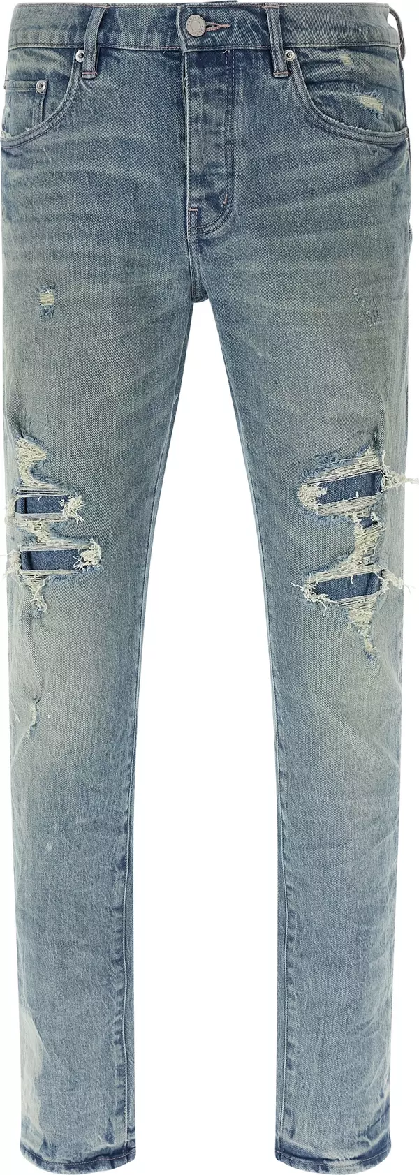 Blue Cotton Skinny Jeans