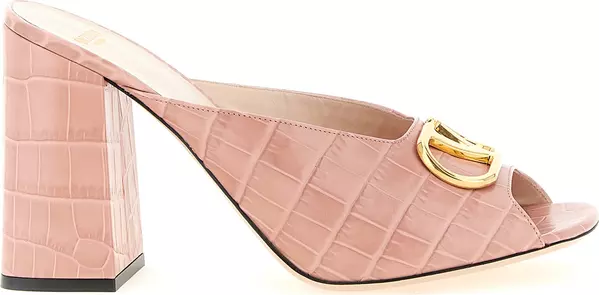 Multicolor Calfskin Stiletto Heel Sandals