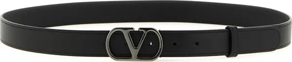 Black Calfskin Regular Belt