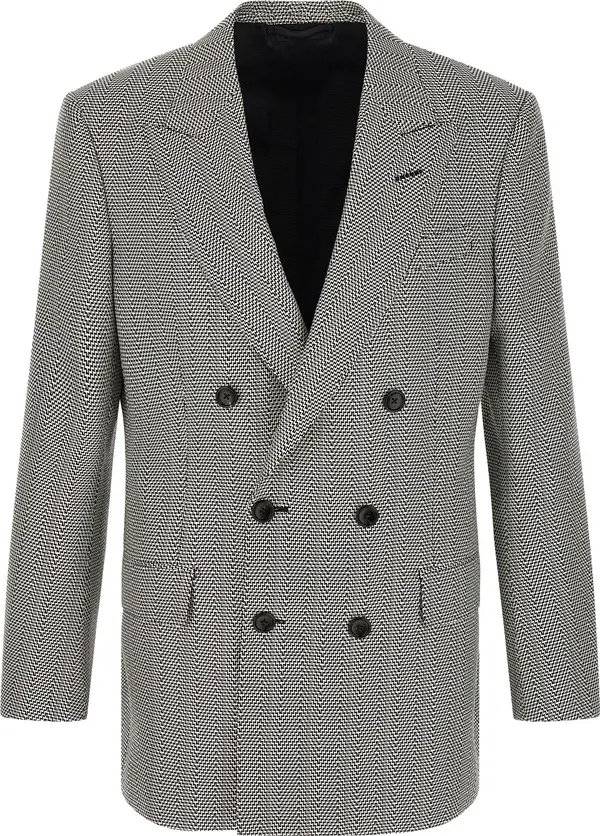 Bicolor Silk Blazer
