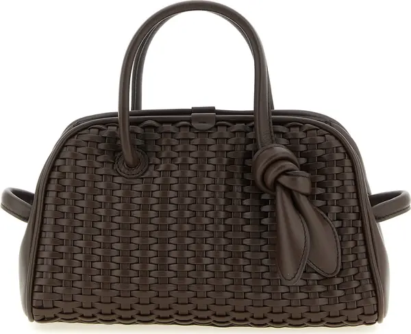 Brown Cotton Handbag