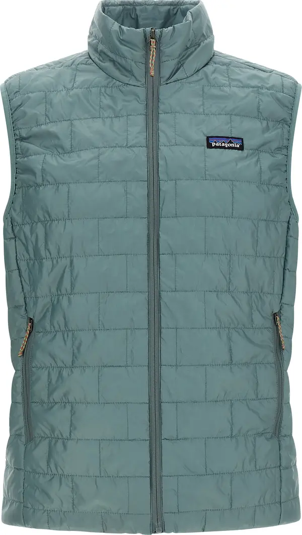 Blue Polyester Sleeveless Jacket