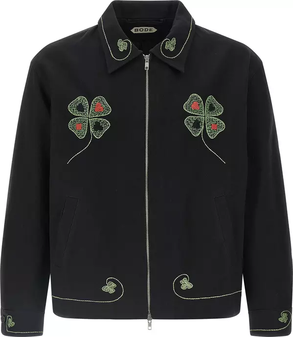 Black Cotton Full-Length Jacket