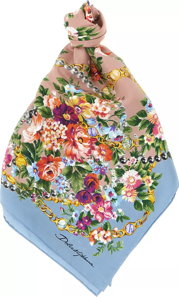 Blue Silk Scarf