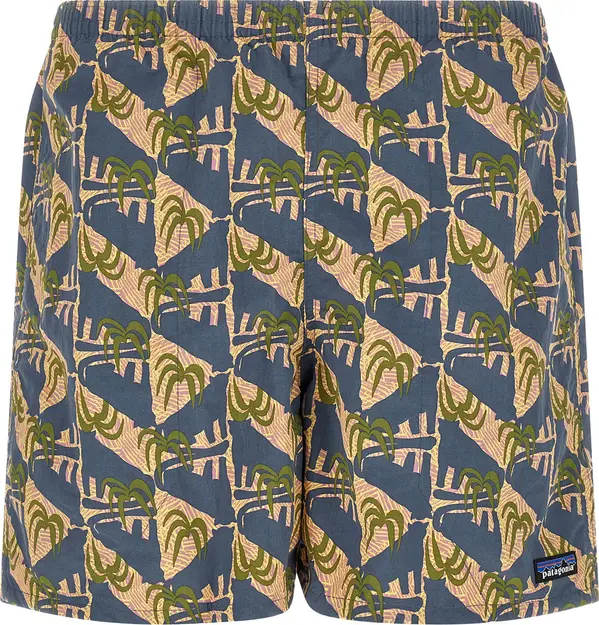 Blue Polyester Swim Shorts