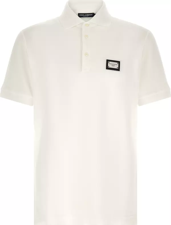 White Cotton Polo Shirt