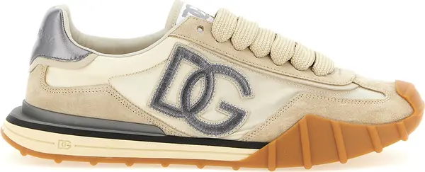 Silver Calfskin Athletic Sneakers