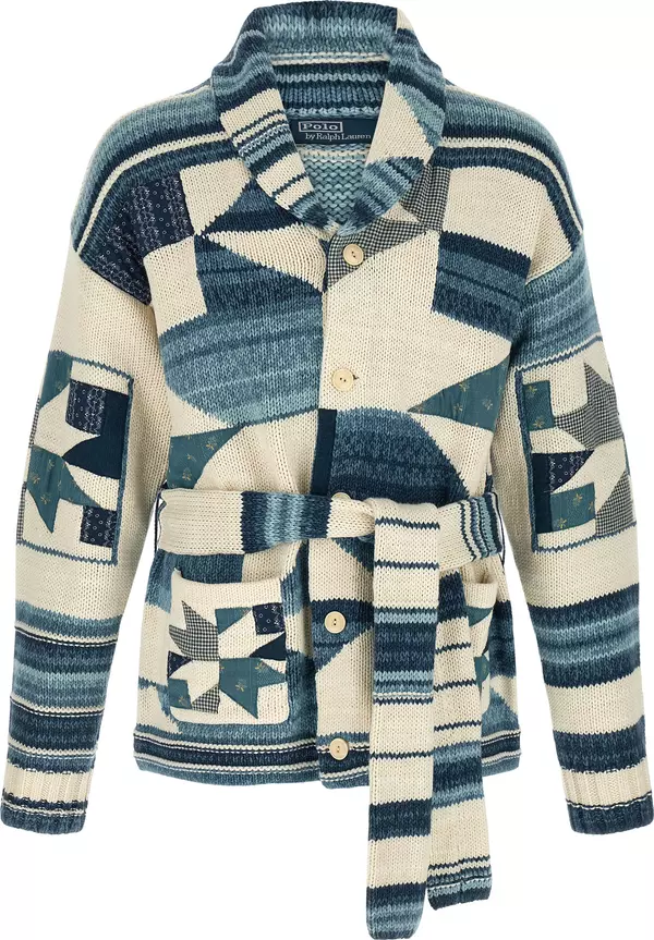Blue Cotton Cardigan