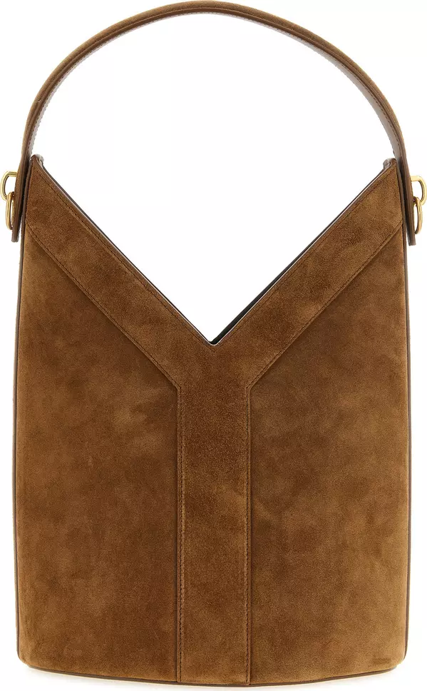 Brown Calfskin Shoulder Bag