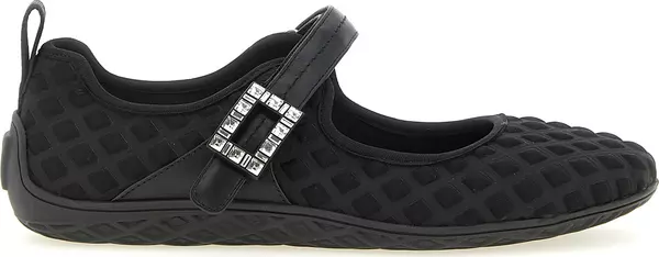 Black Polyamide Ballet Flats