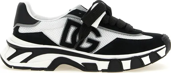 Bicolor Polyester Athletic Sneakers