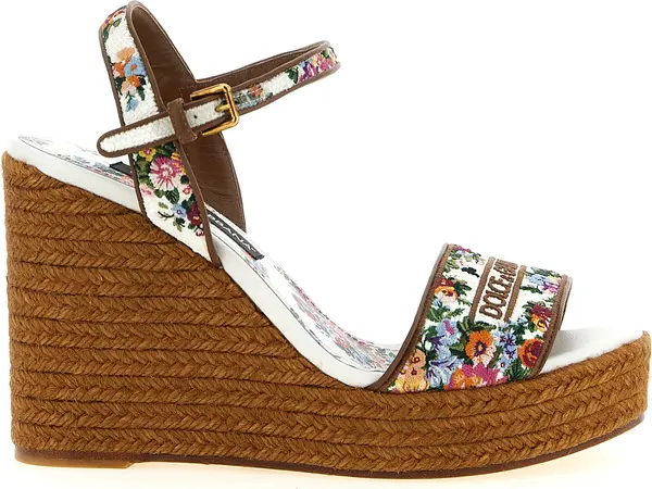 Multicolor Polyamide Wedge Sandals