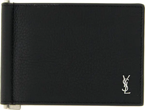 Black Calfskin Money Clip