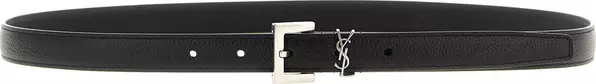 Black Calfskin Regular Belt
