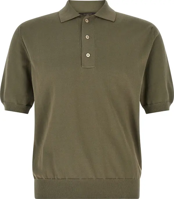 Bicolor Cotton Polo Shirt