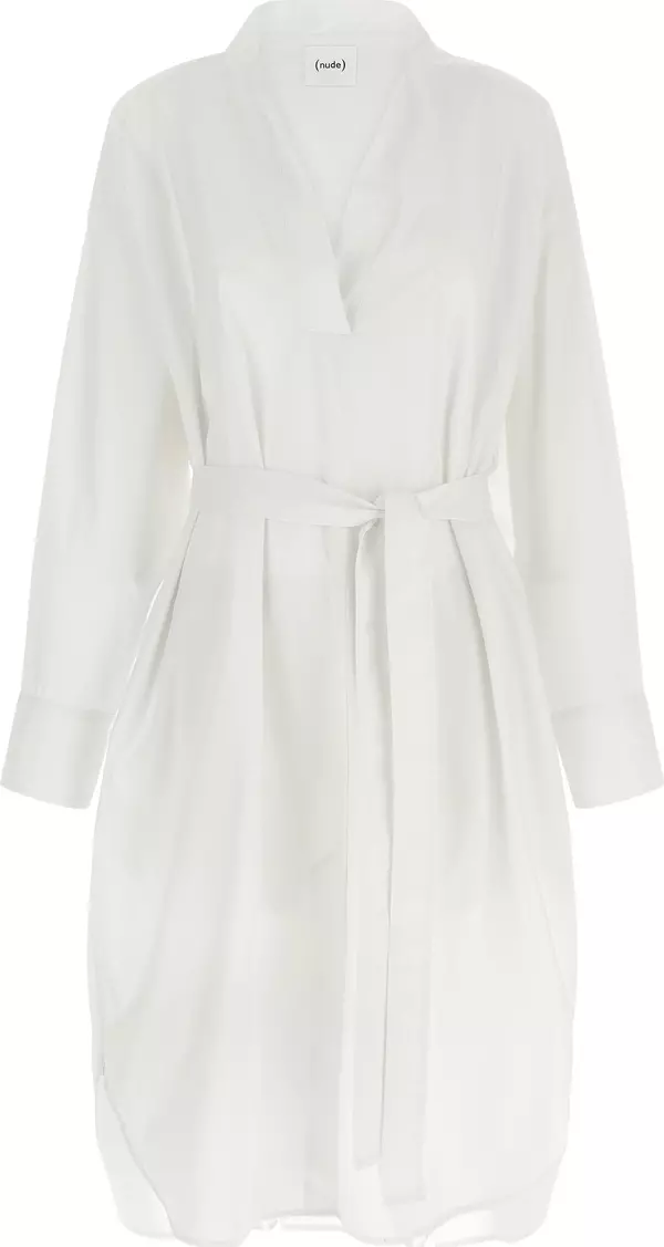White Cotton Midi Dress