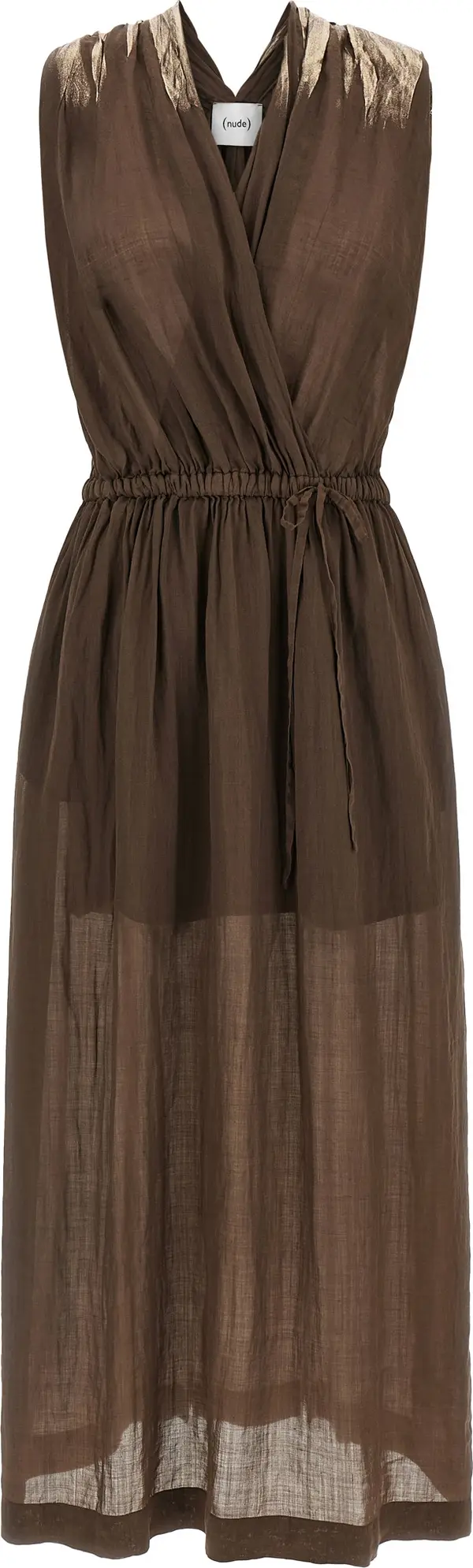 Brown Tencel Long Dress