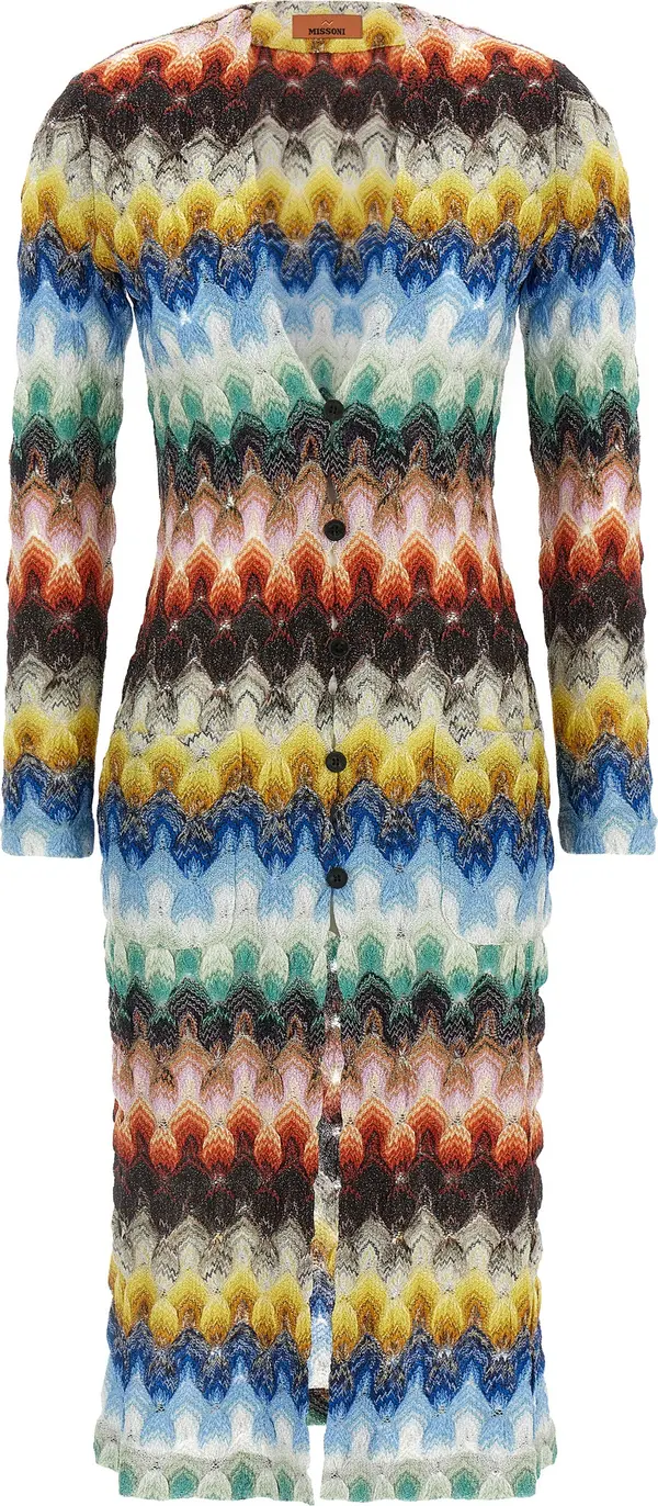 Multicolor Viscose Cardigan