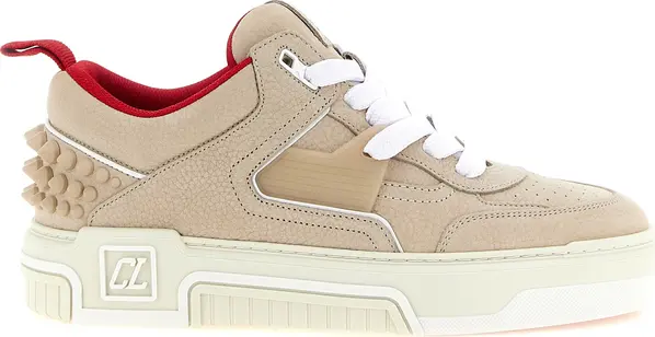 Beige Calfskin Athletic Sneakers