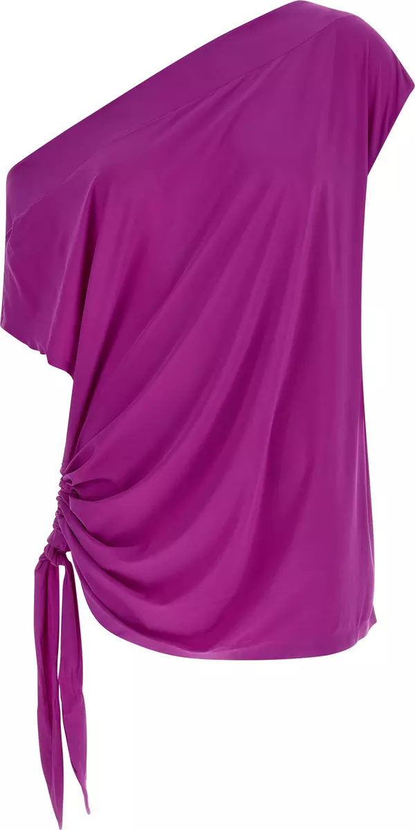 Purple Polyamide Casual Dress