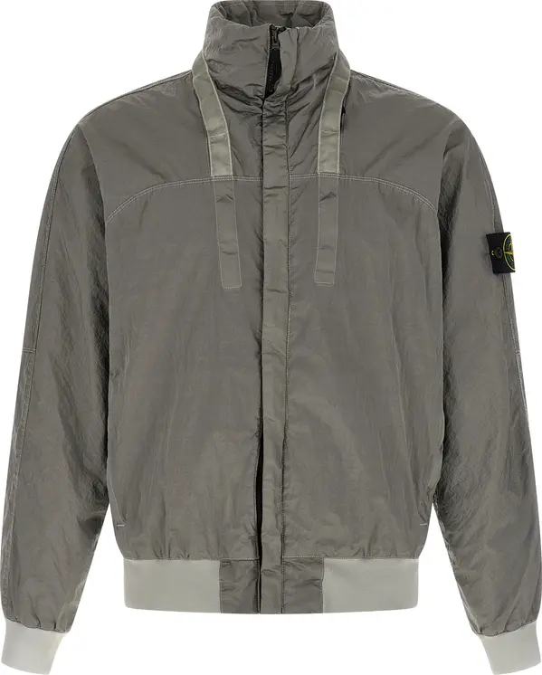 Gray Polyamide Bomber