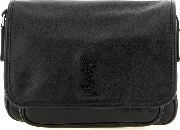 Black Calfskin Crossbody Bag