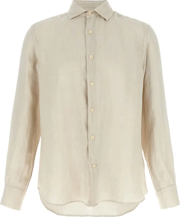 Beige Linen Blouse