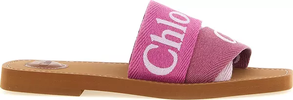 Multicolor Linen Slides