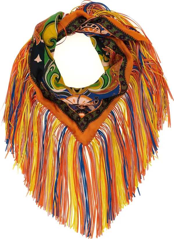 Multicolor Silk Foulard