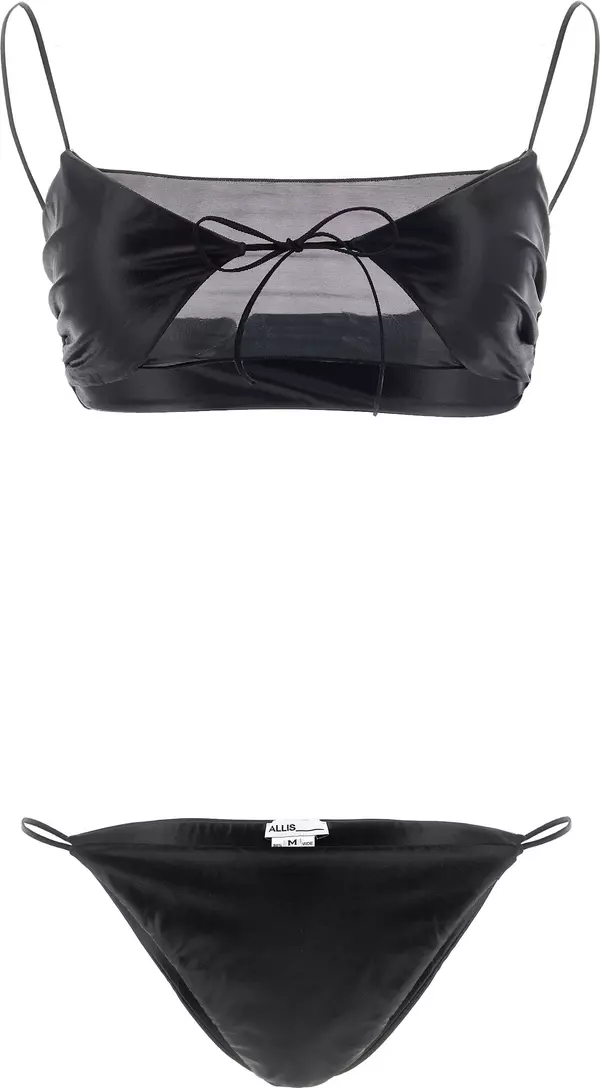Black Polyester Bikini