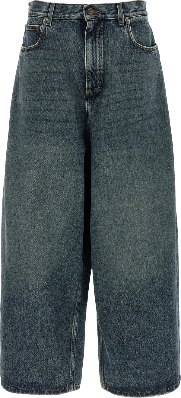 Blue Cotton Relaxed Fit Jeans
