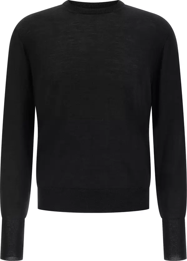 Black Virgin Wool Cardigan