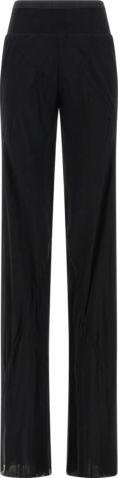 Black Silk Flared Pants