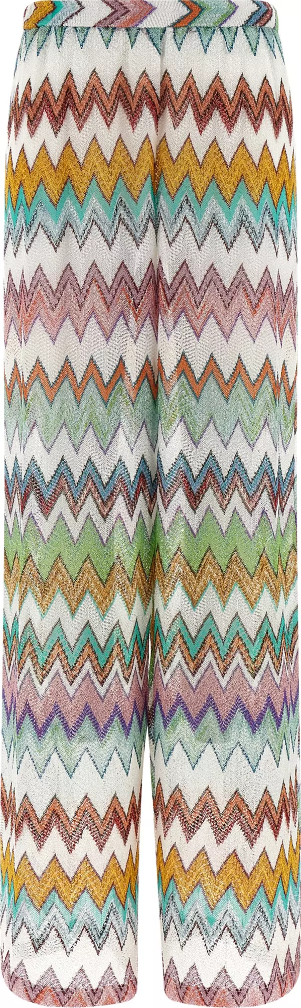 Multicolor Viscose Flared Pants
